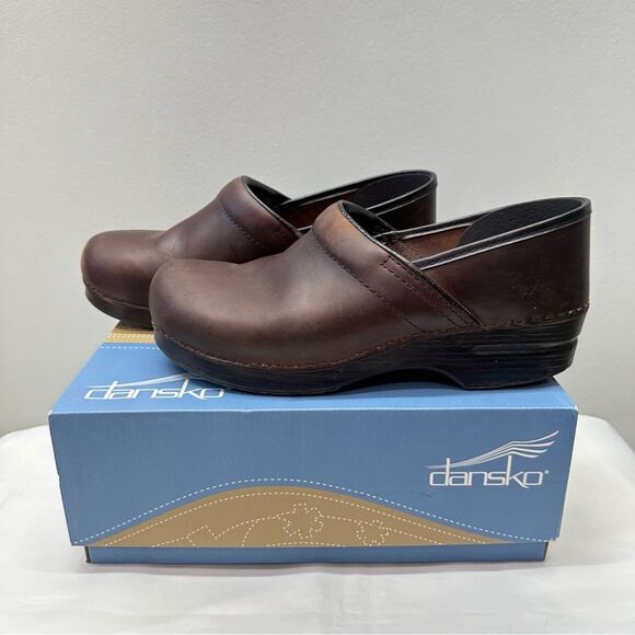 Dansko XP 2.0 oiled dark brown leather professional clog shoes. women's 41 10.5 - Picture 1 of 7